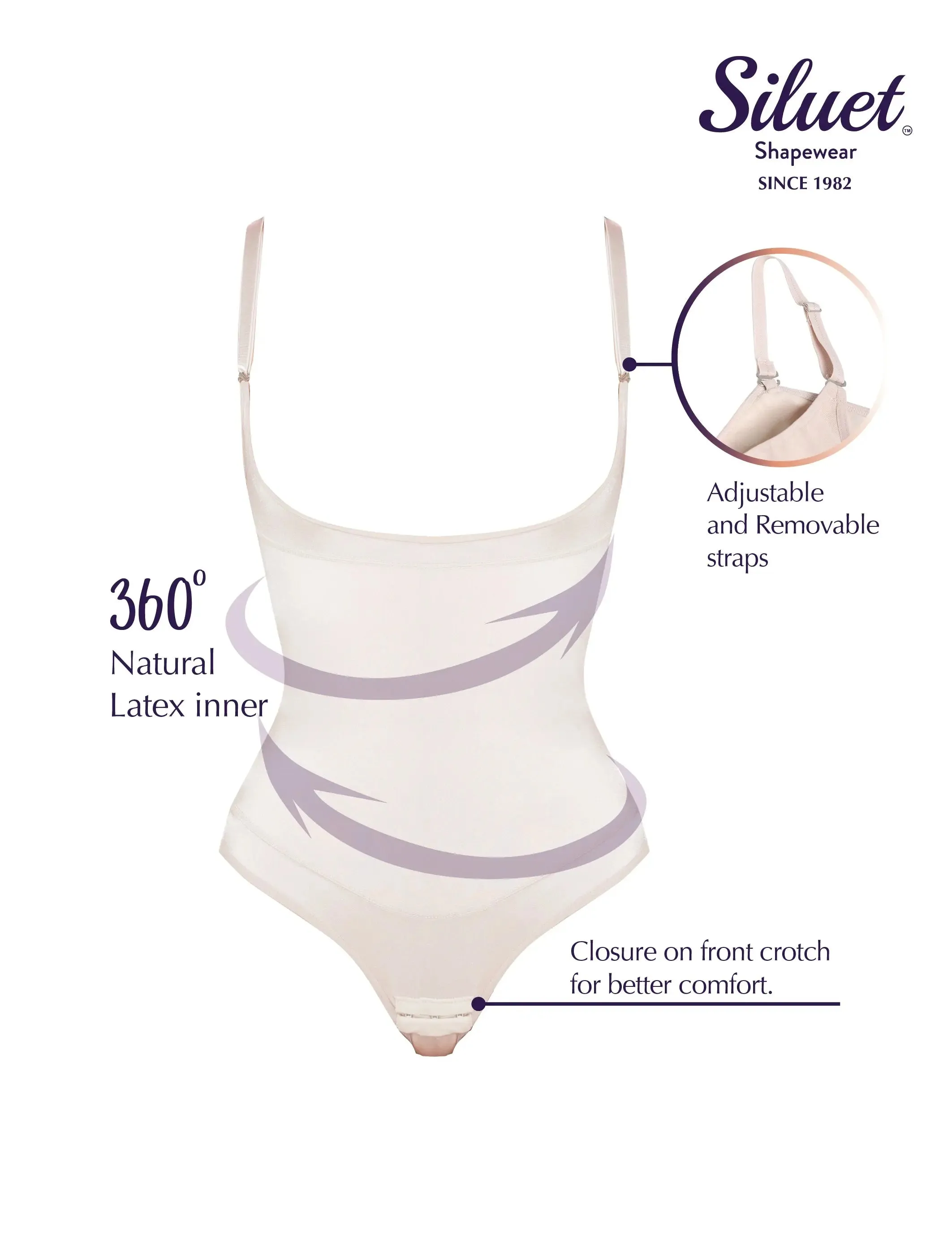 Siluet 1107P Thermal latex shaper panty style without zipper