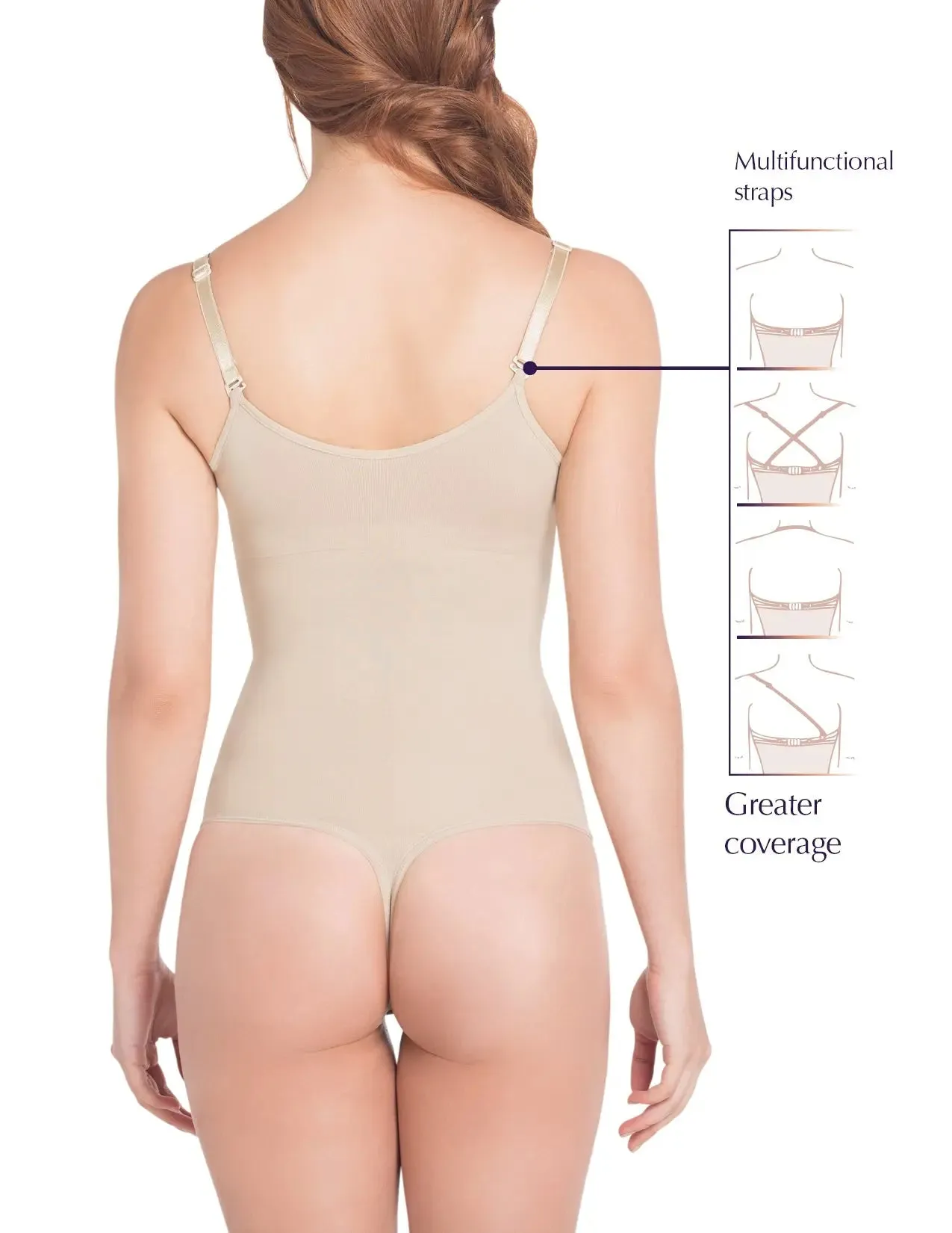 Siluet 932/933 Adjustable Shaping Body Suit with Crotch Closure