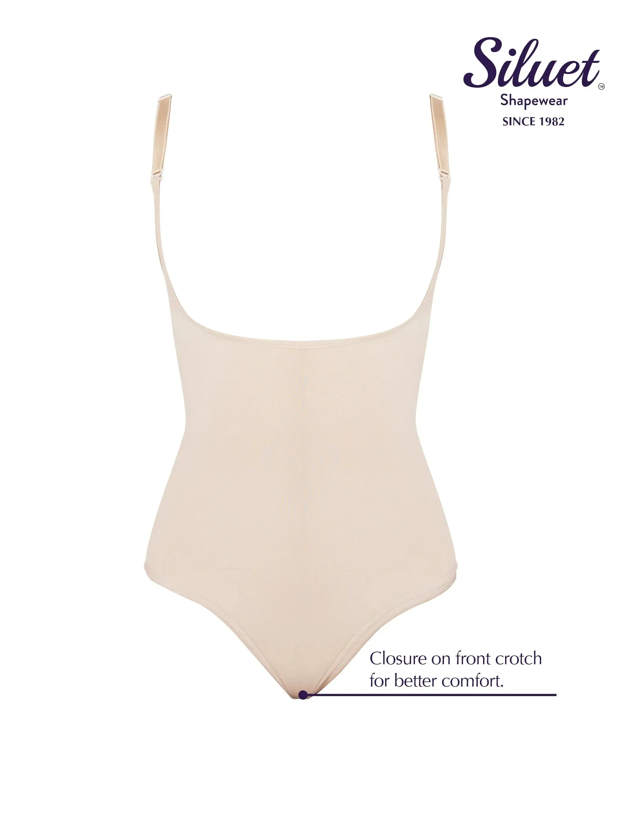 Siluet 932/933 Adjustable Shaping Body Suit with Crotch Closure