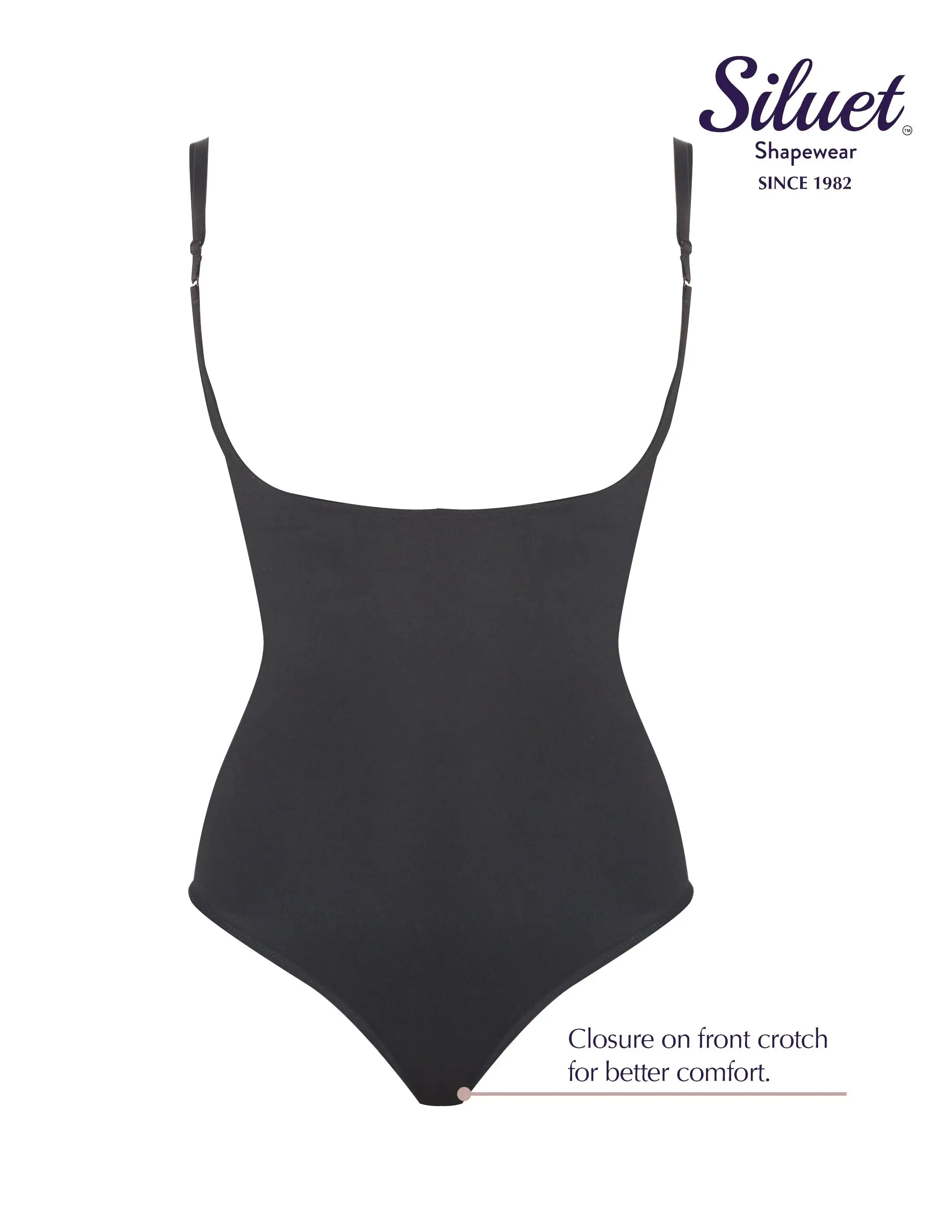 Siluet 932/933 Adjustable Shaping Body Suit with Crotch Closure