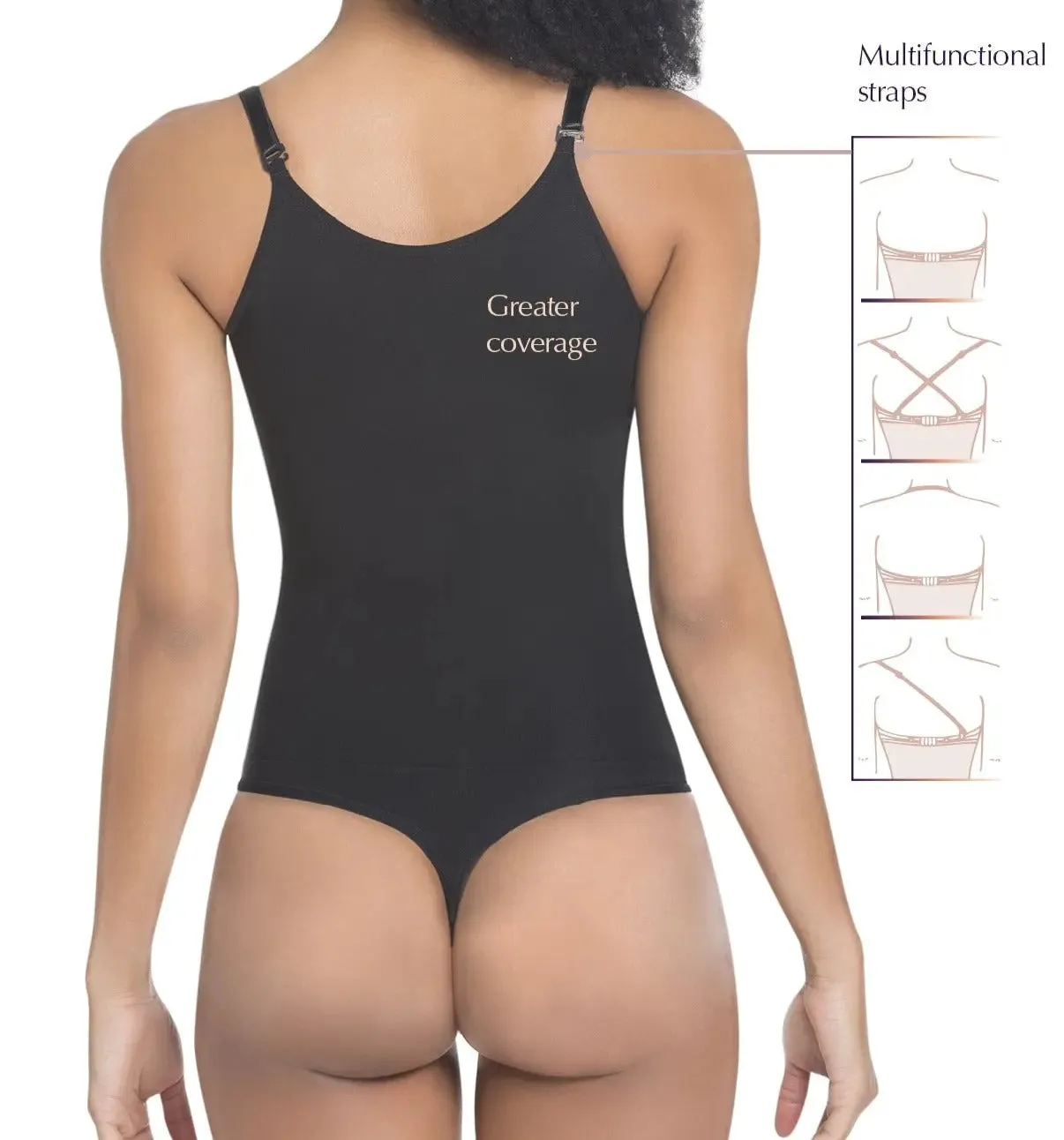 Siluet 932/933 Adjustable Shaping Body Suit with Crotch Closure