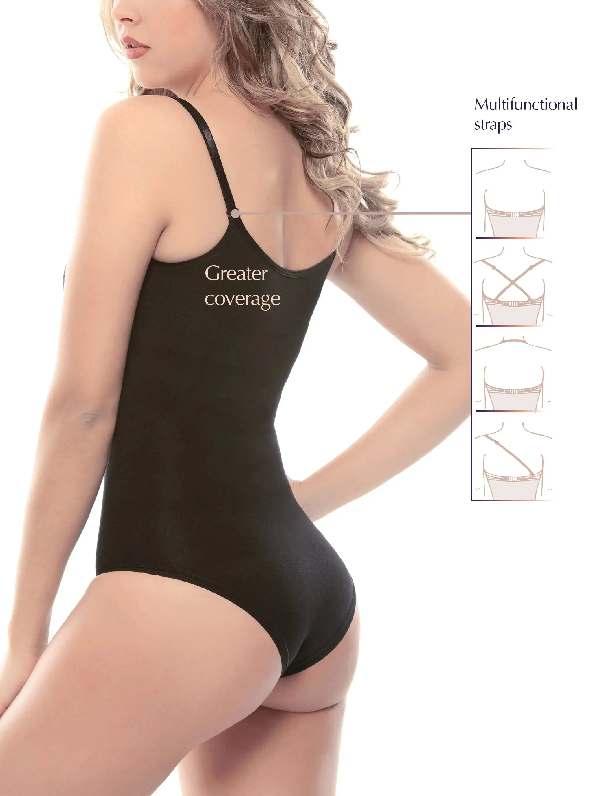 Siluet 932/933 Adjustable Shaping Body Suit with Crotch Closure
