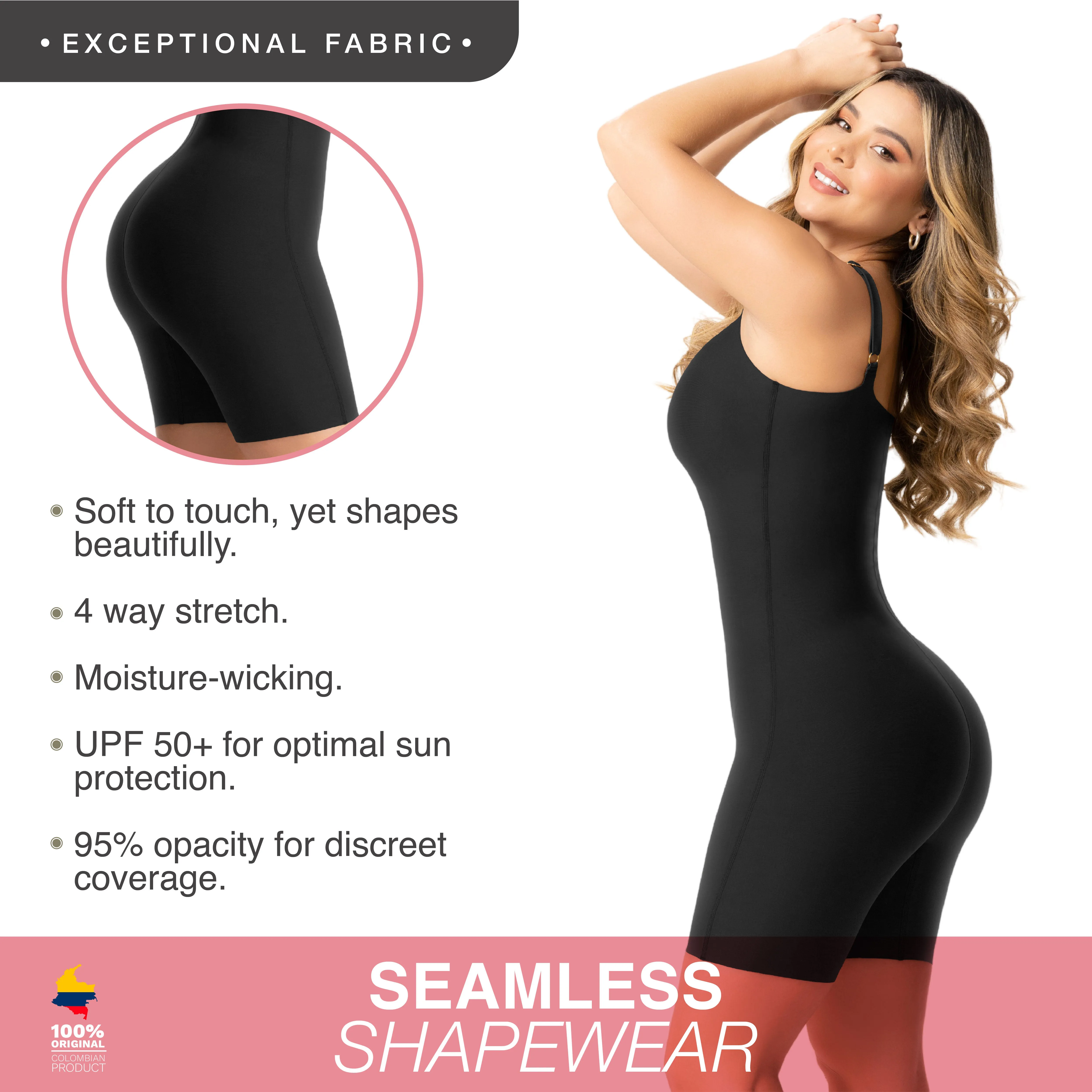 Sonryse SP43NC Seamless Shapewear Buttlifter Tummy Control Jumpsuit