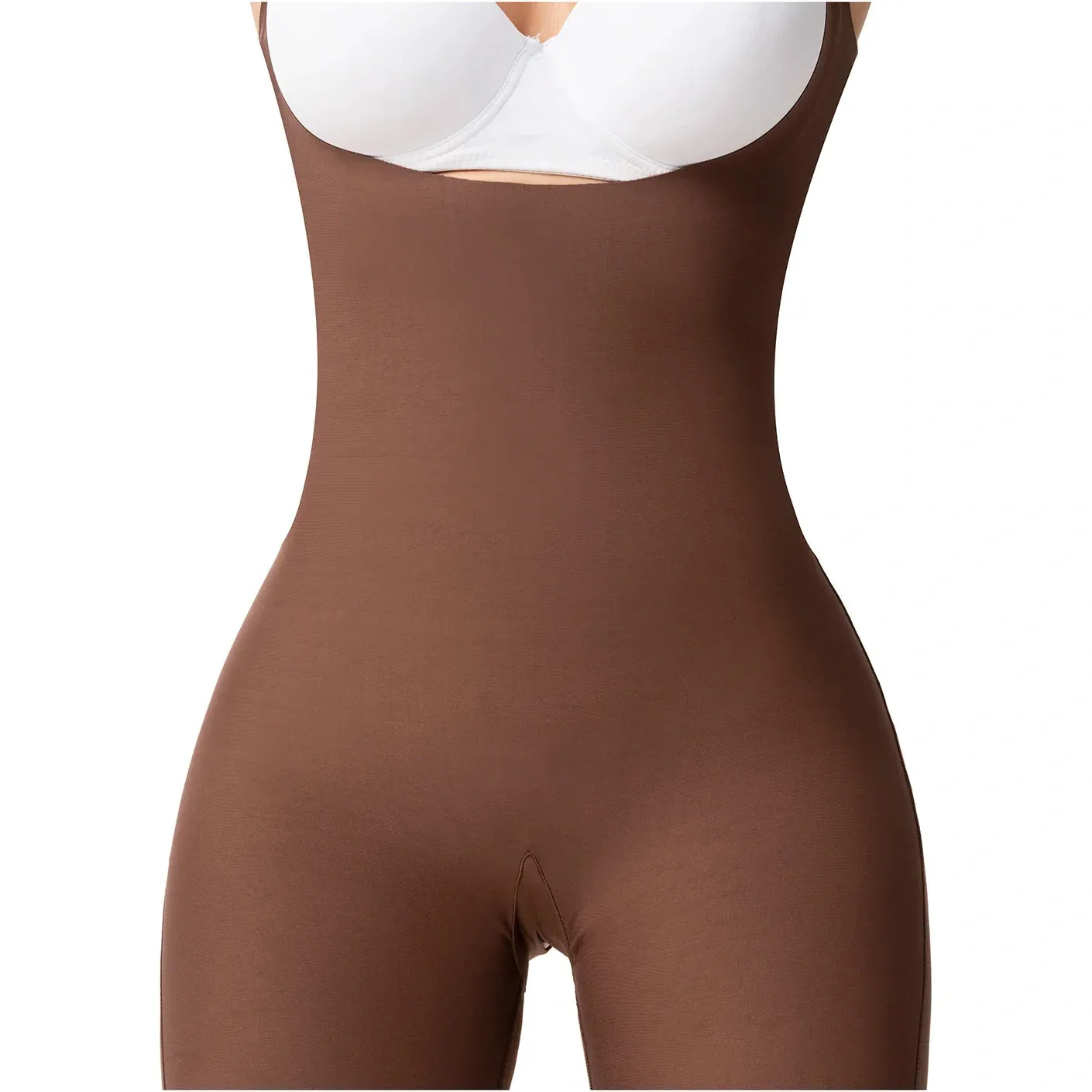 Sonryse SP46NC Soft Buttock Lift Shapewear Tummy Control Bodysuit Open Bust & Mid-thigh