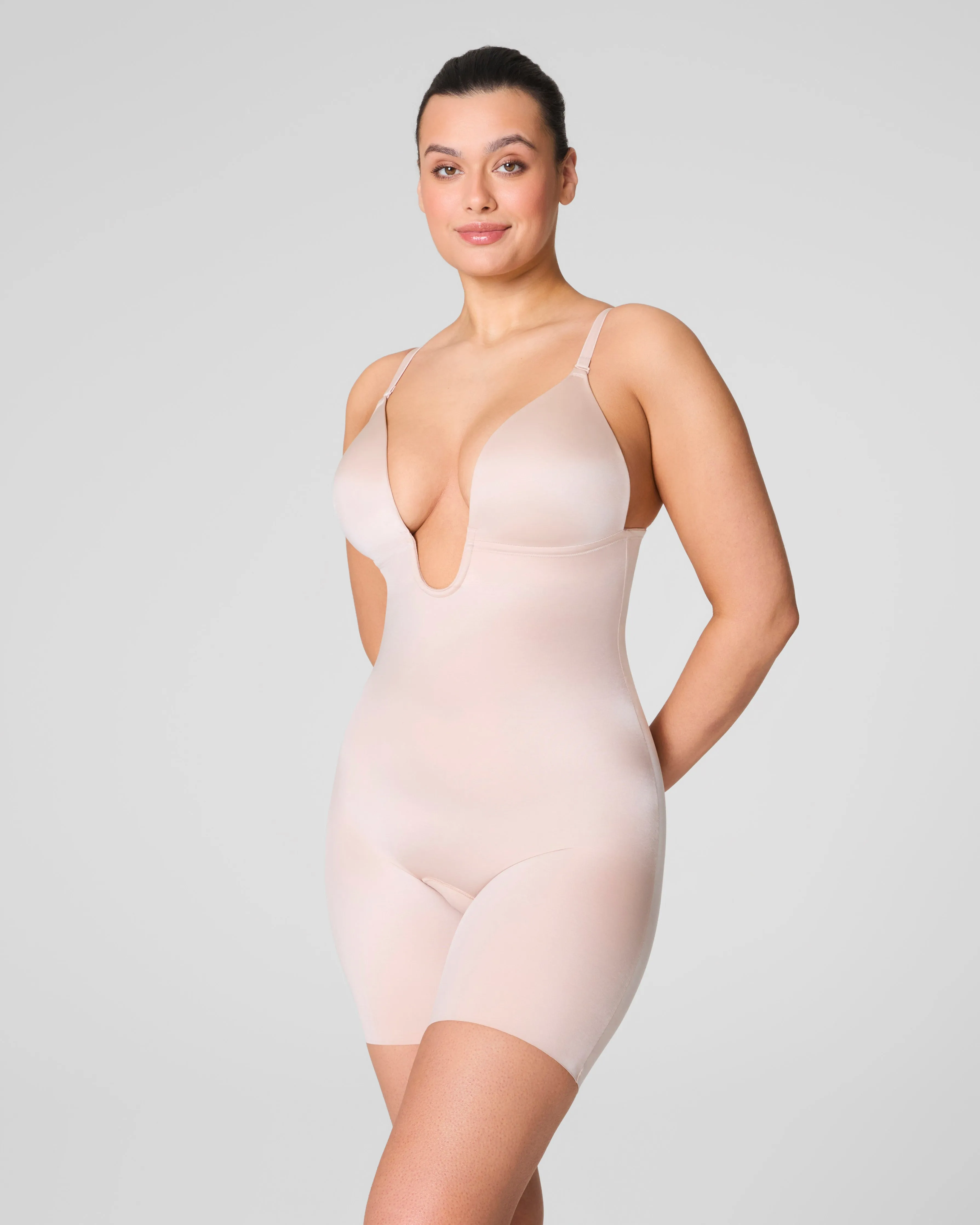SPANXshape™ Suit Your Fancy Plunge Low-Back Mid-Thigh Bodysuit