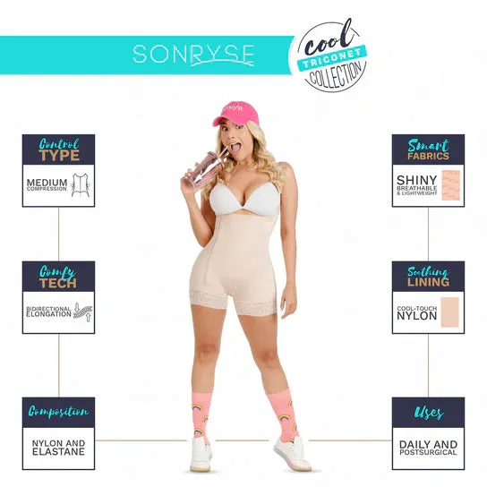 Thigh Liposuction Post-Surgery Faja, Built-in bra, Butt-lifting & Medium compression Sonryse 052BF