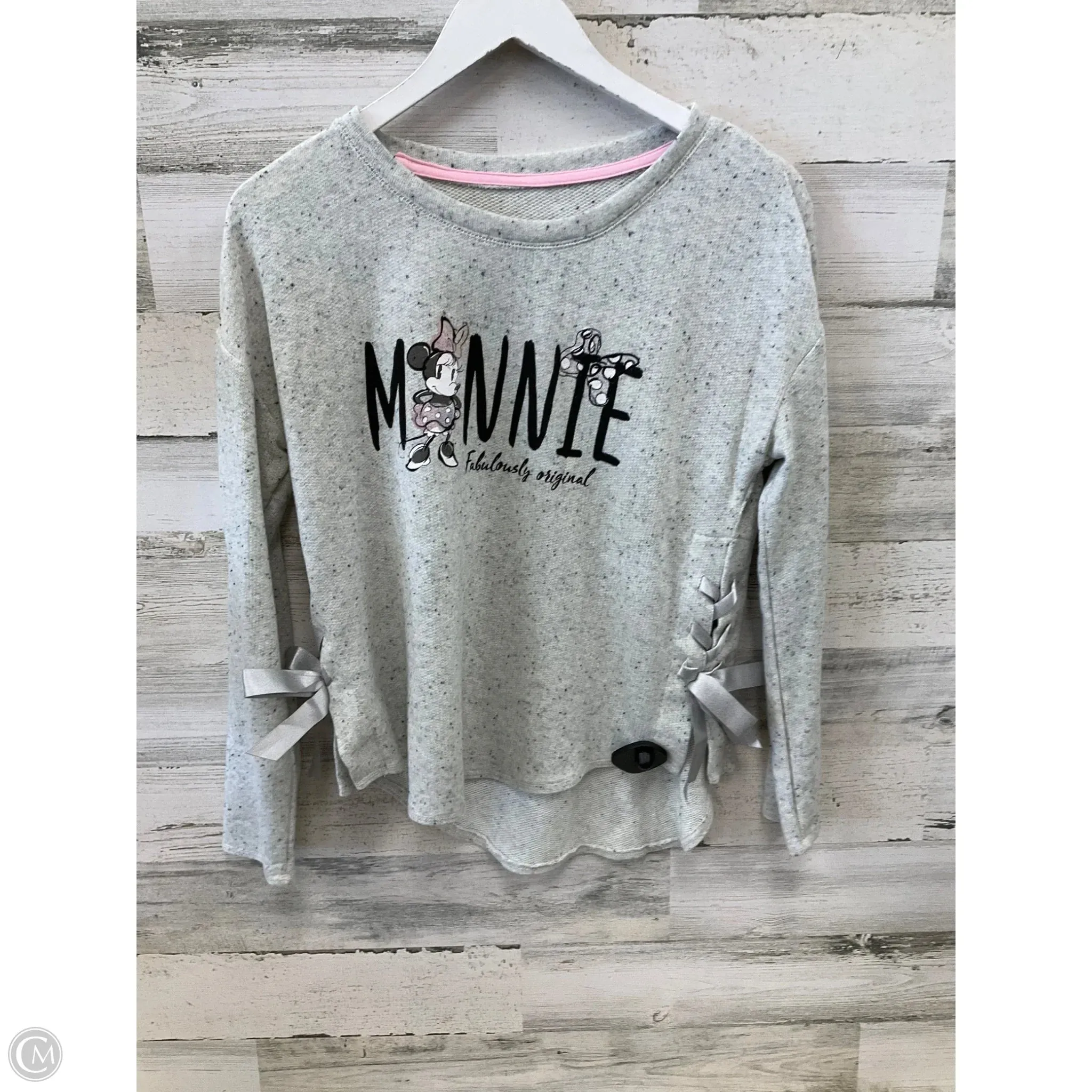Top Long Sleeve By Disney Store In Grey, Size: S