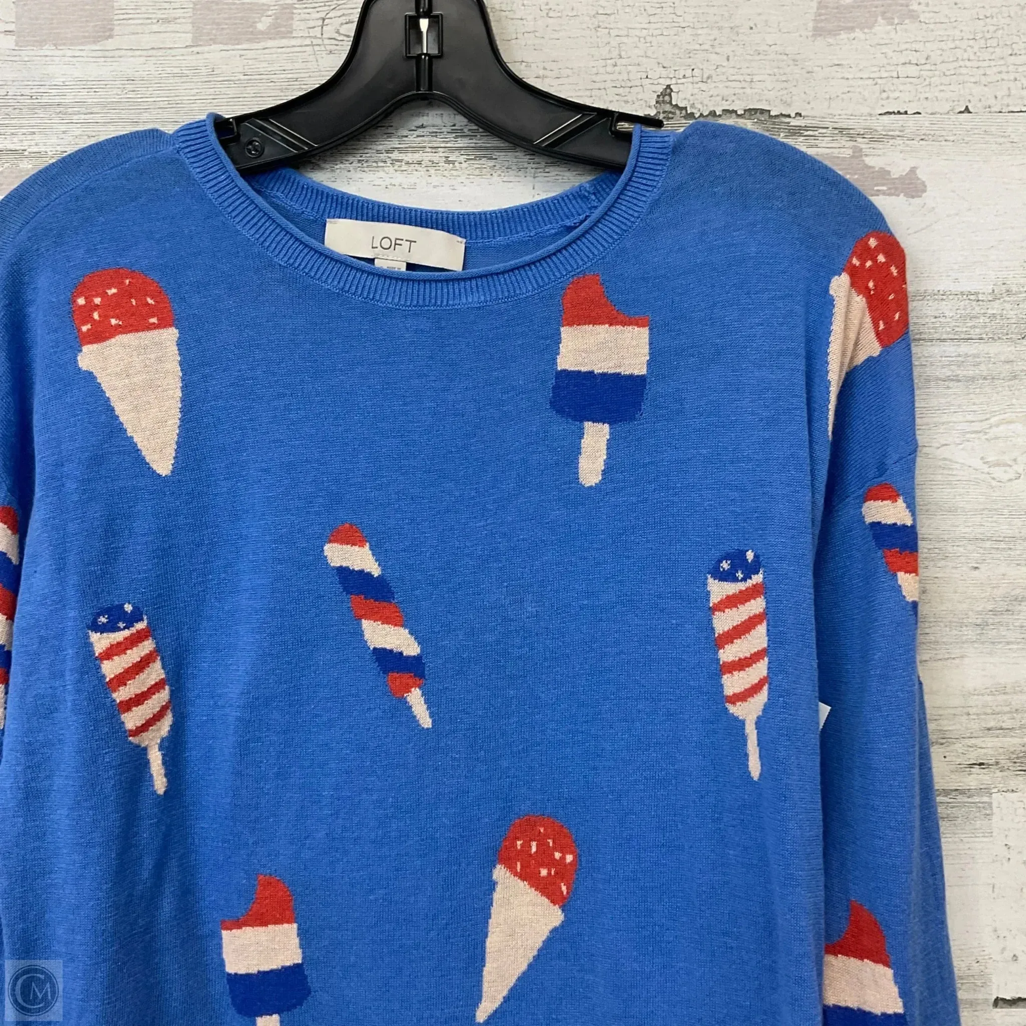 Top Long Sleeve By Loft In Blue, Size: S