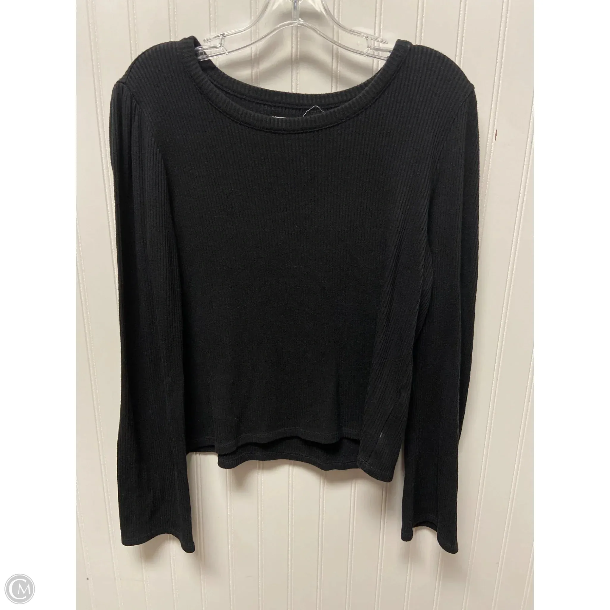 Top Long Sleeve By Madewell In Black, Size: L