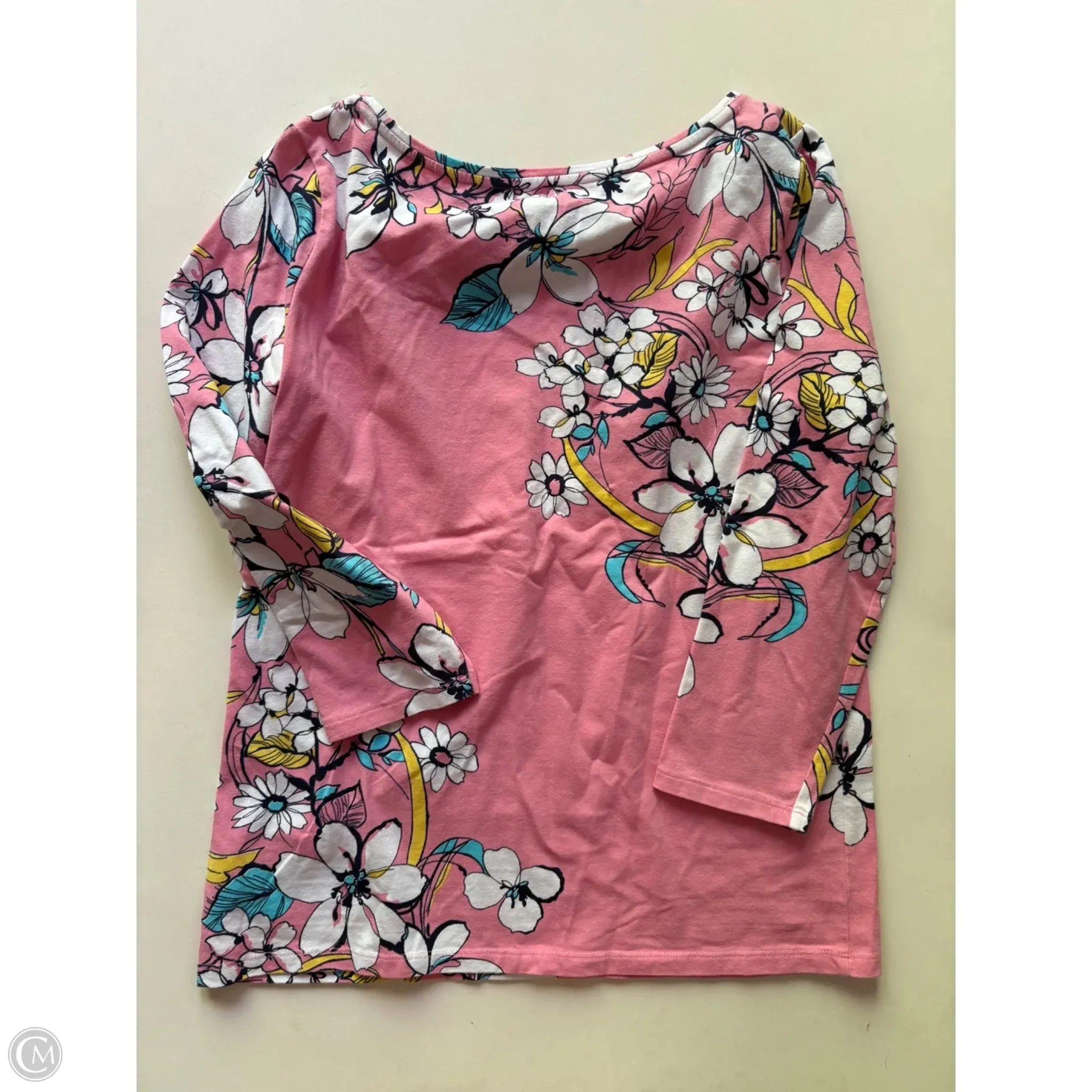 Top Long Sleeve By Talbots In Pink, Size: M