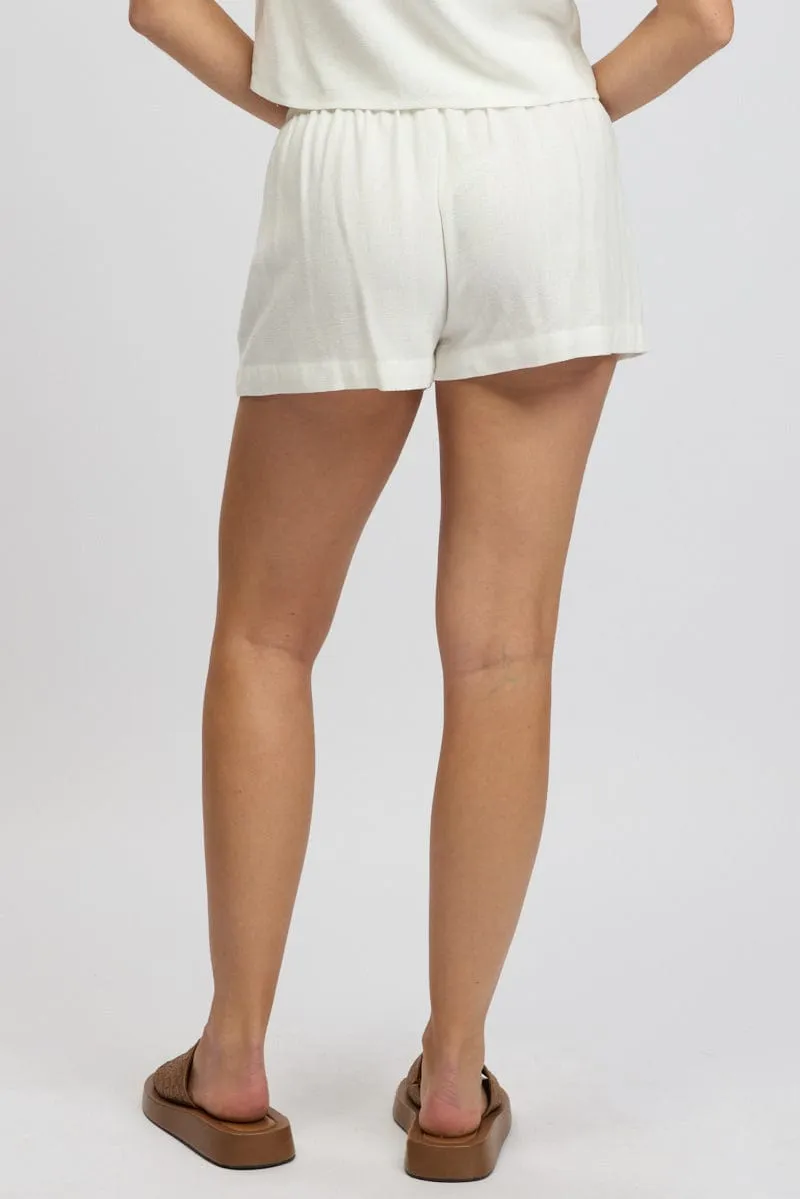 White Shorts Elasticated Waist