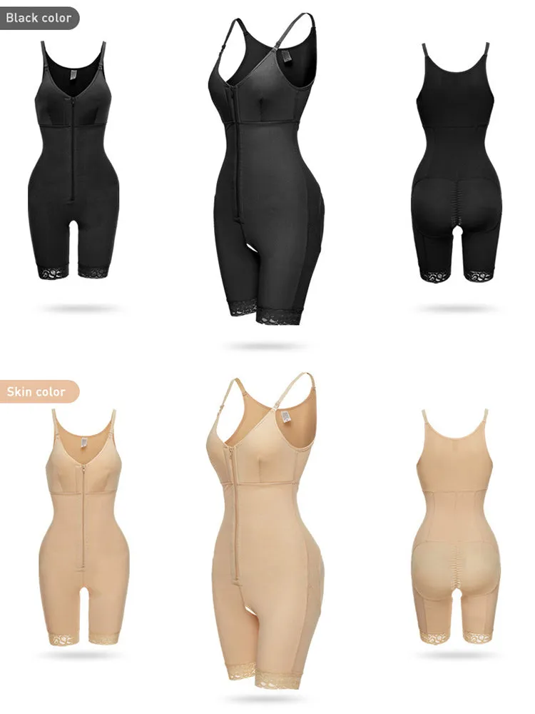 Women Zipper Open Tummy Control Body Shapewear