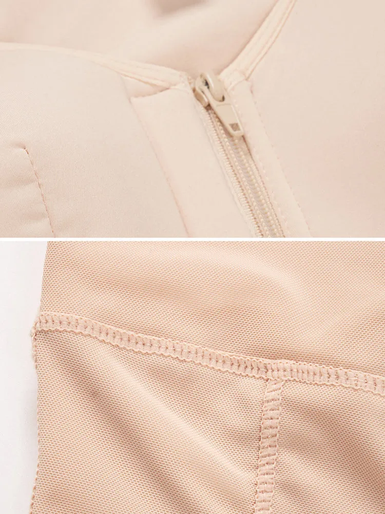 Women Zipper Open Tummy Control Body Shapewear
