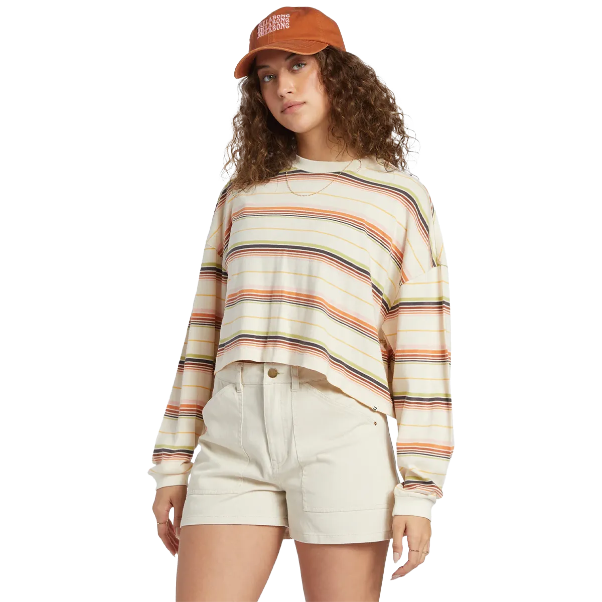 Women's Beach Boyfriend Stripe Crew