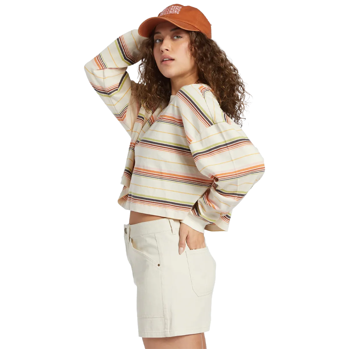 Women's Beach Boyfriend Stripe Crew