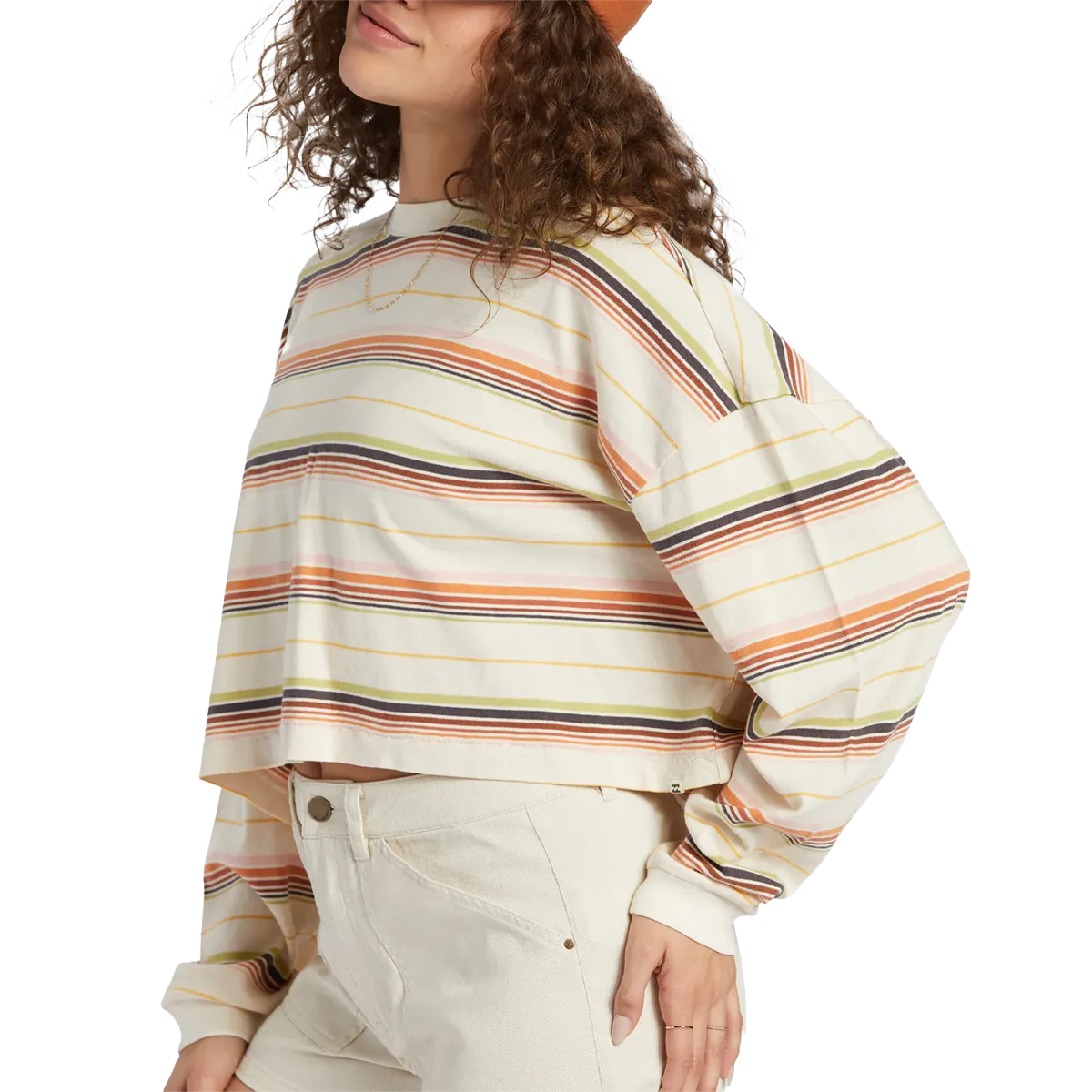 Women's Beach Boyfriend Stripe Crew