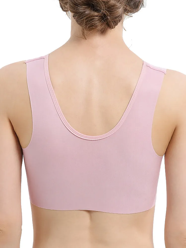 Women's Seamless Lace Front Close Wireless Bra