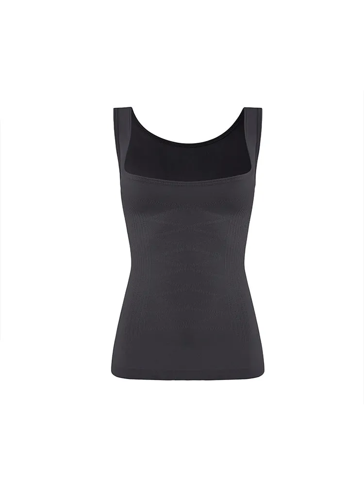 Womens Tummy Control Open Bust Body Shaper Tank Top Invisible Shapewear