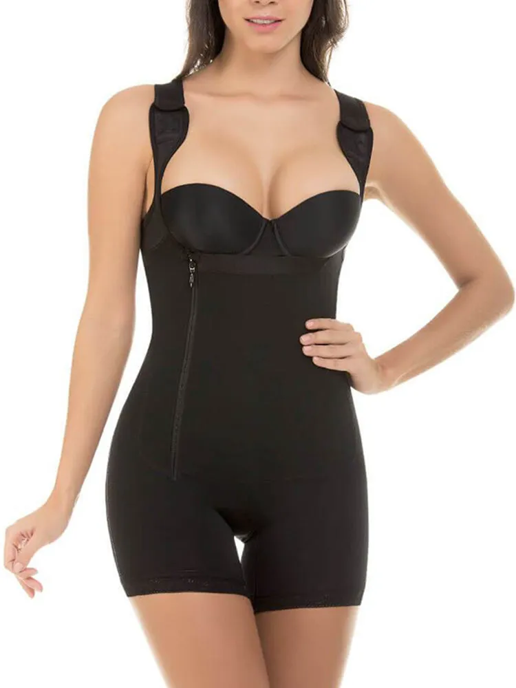 Wonmen's Side Zipper Open Hip Lift Tummy Control Shapewear