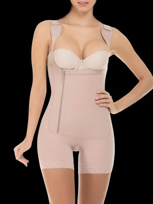 Wonmen's Side Zipper Open Hip Lift Tummy Control Shapewear